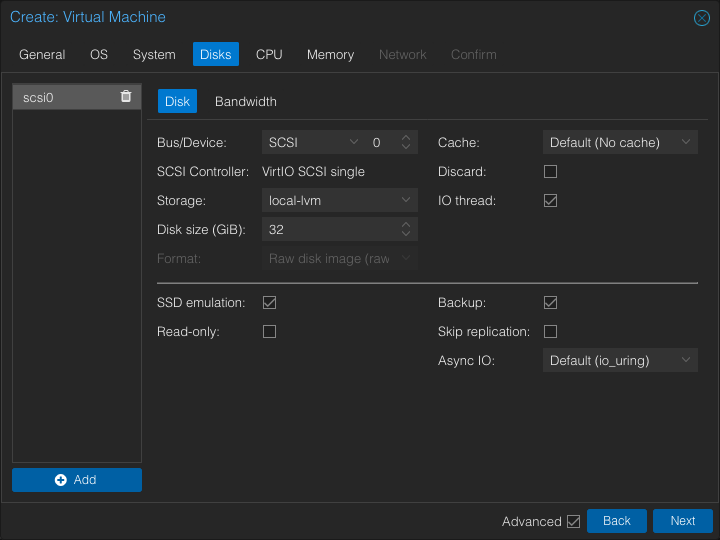 Create VM Disks